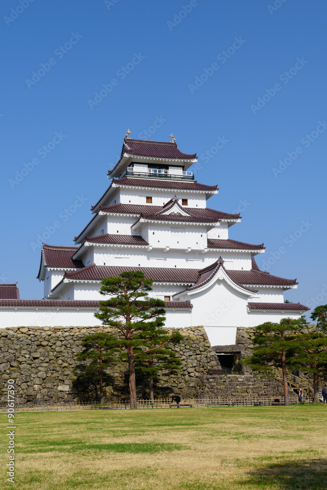 Tsuruga Castle in Aizuwakamatsu, Fukushima, Japan Tsuruga Castle in Aizuwakamatsu, Fukushima, Japan
