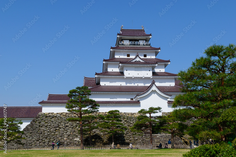 Tsuruga Castle in Aizuwakamatsu, Fukushima, Japan Tsuruga Castle in Aizuwakamatsu, Fukushima, Japan