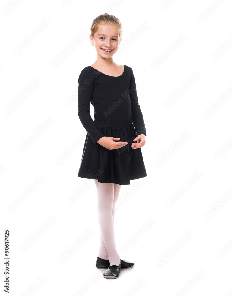 cute little girl in ballet position Stock Photo Adobe Stock