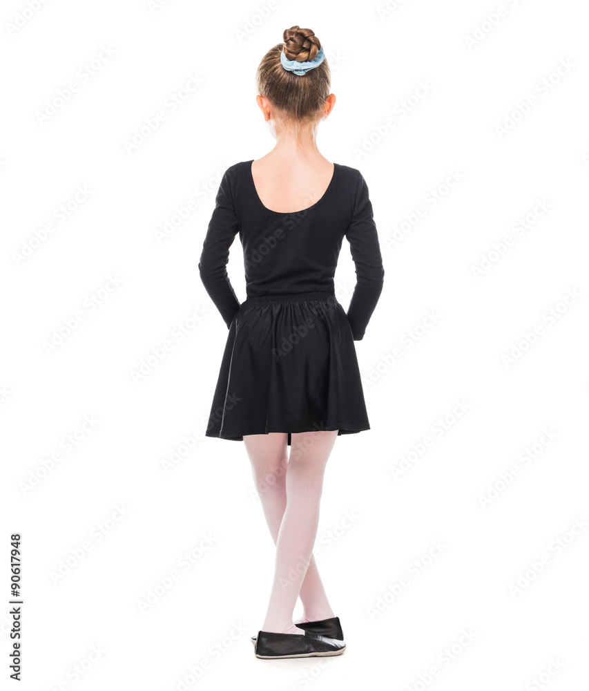 Fototapeta premium little ballerina from back 