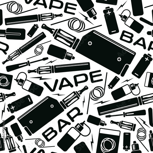 Vape bar seamless pattern