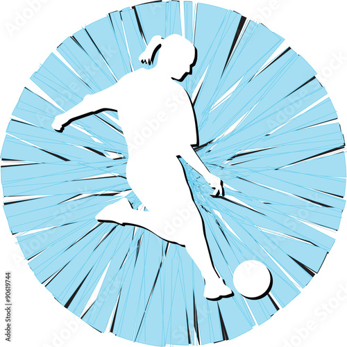 woman play soccer