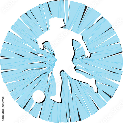 woman play soccer