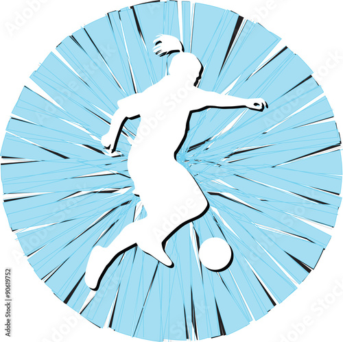 woman play soccer