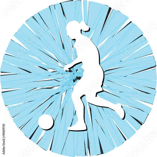 woman play soccer