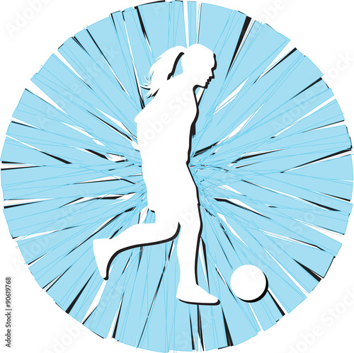 woman play soccer