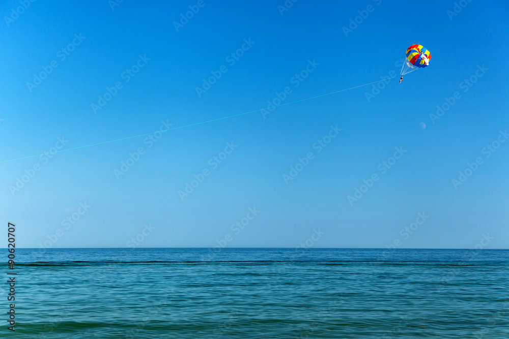 parasailing over the seasea, sky, activity, blue, parachute, peo parasailing over the seasea, sky, activity, blue, parachute, peo