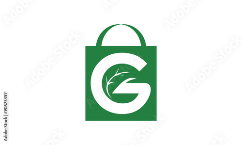 G - Green Recycled Shopping Bag Vector