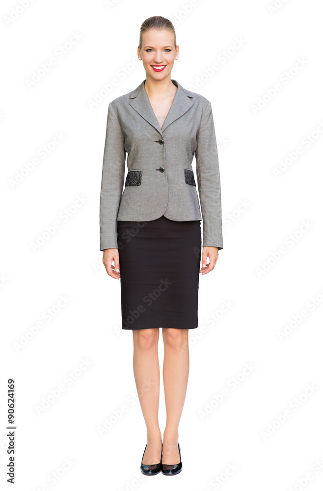 Businesswoman standing over white background
Businesswoman standing over white background