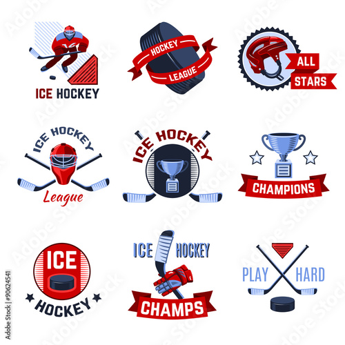 Hockey Emblems Set