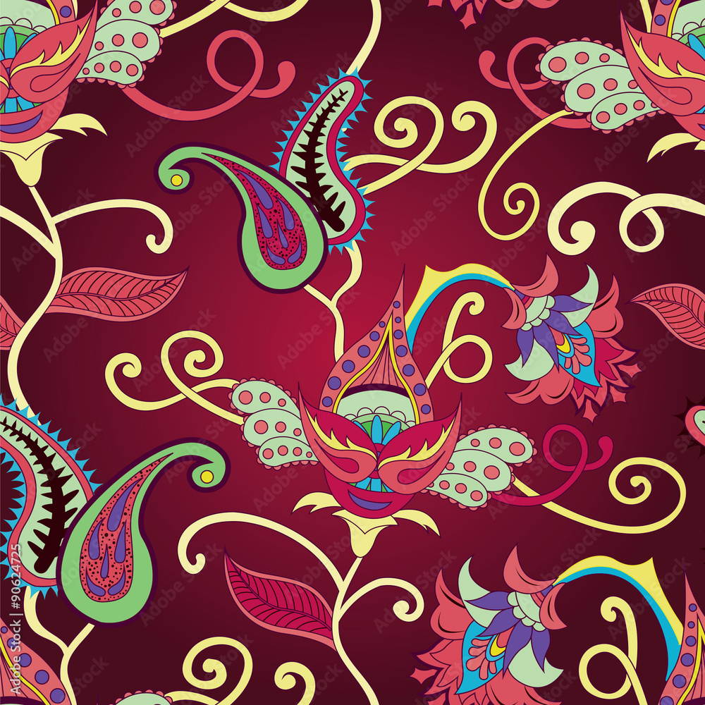 Vector Paisley indian ornament. Vector Paisley indian ornament.