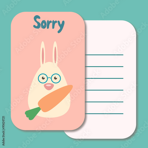 Cute sorry card  