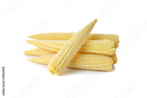 baby corn isolated on white background