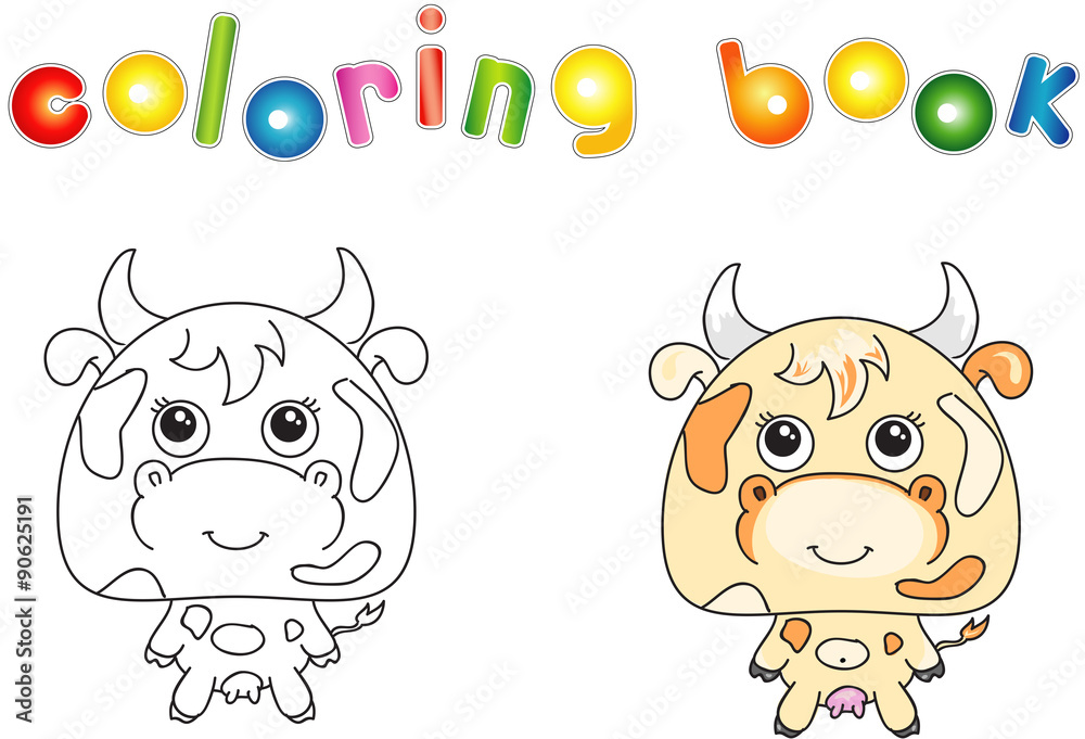 Obraz premium Funny and cute cow