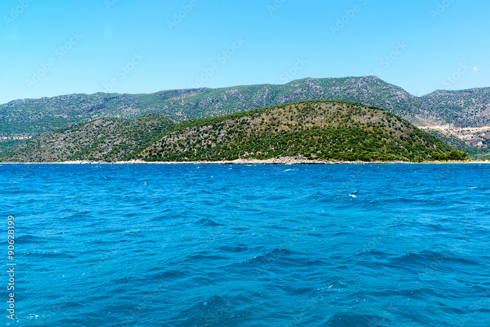 water of  Mediterranean Sea off the Turkish coast
