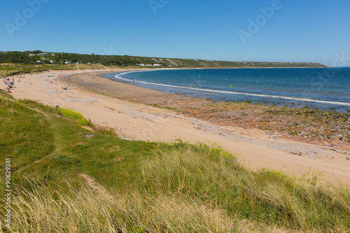 Port Eynon beach The Gower Peninsula Wales uk 