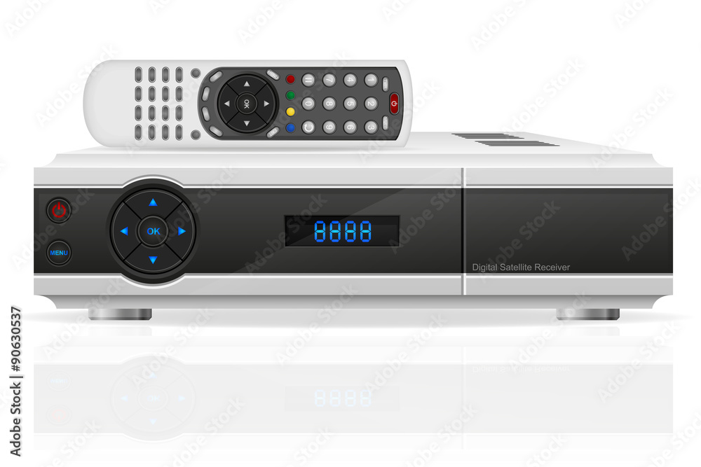 Fototapeta premium digital satellite receiver vector illustration