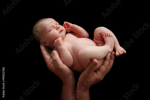 sleeping newborn baby