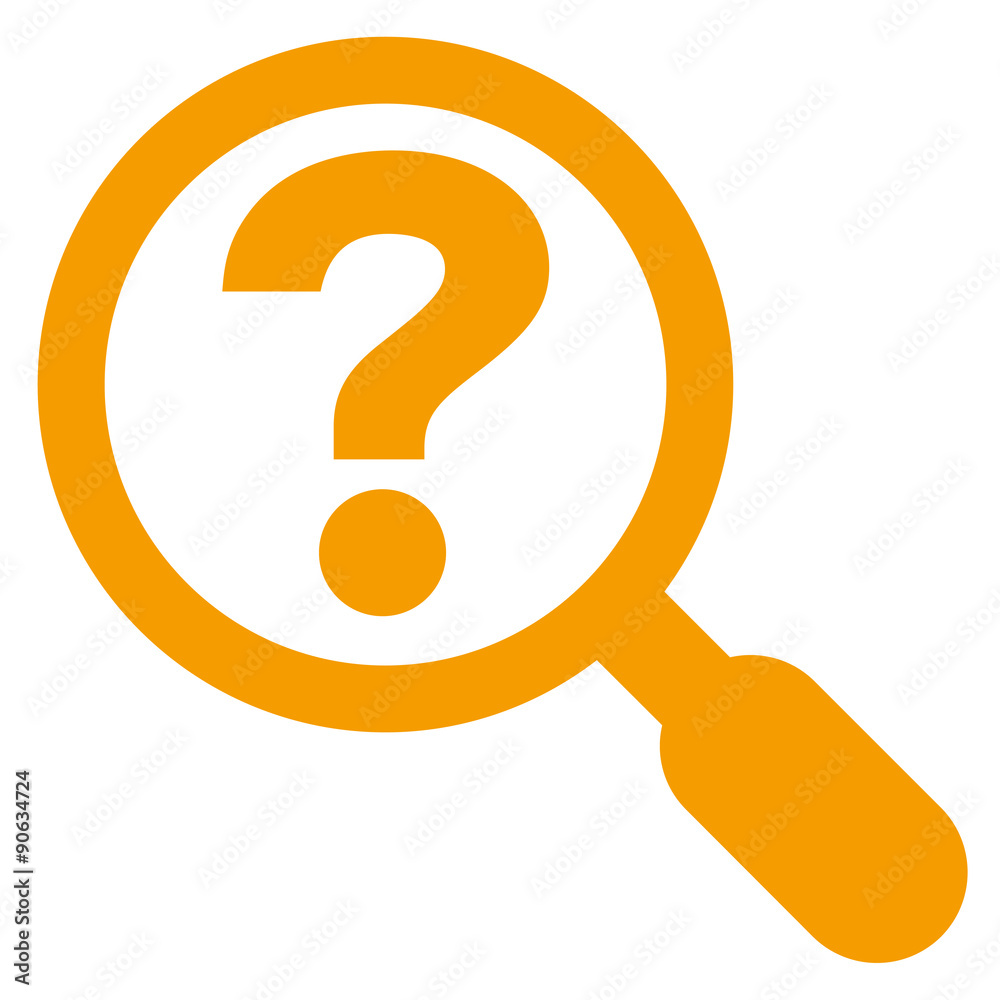 Icono aislado busqueda interrogacion naranja Icono aislado busqueda interrogacion naranja