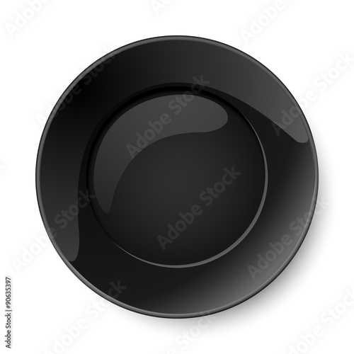 Round black plate