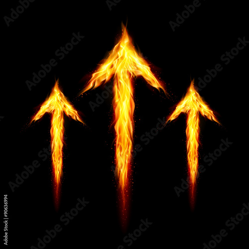 Three fire arrows