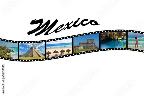 Travel Photo Film Strip of Mexico