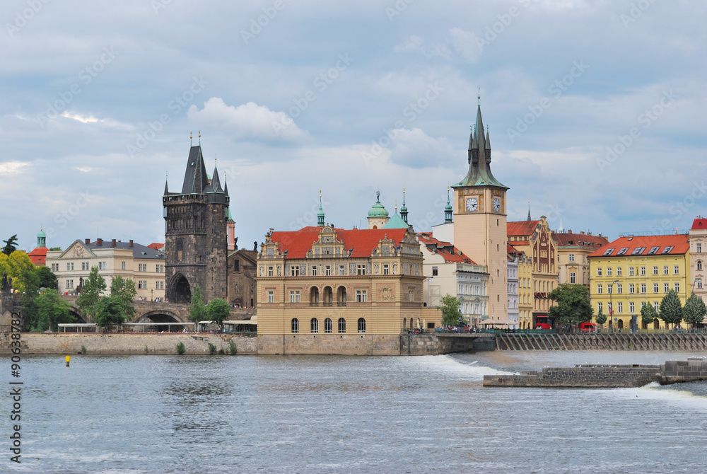 Prague. River Vltava embankment