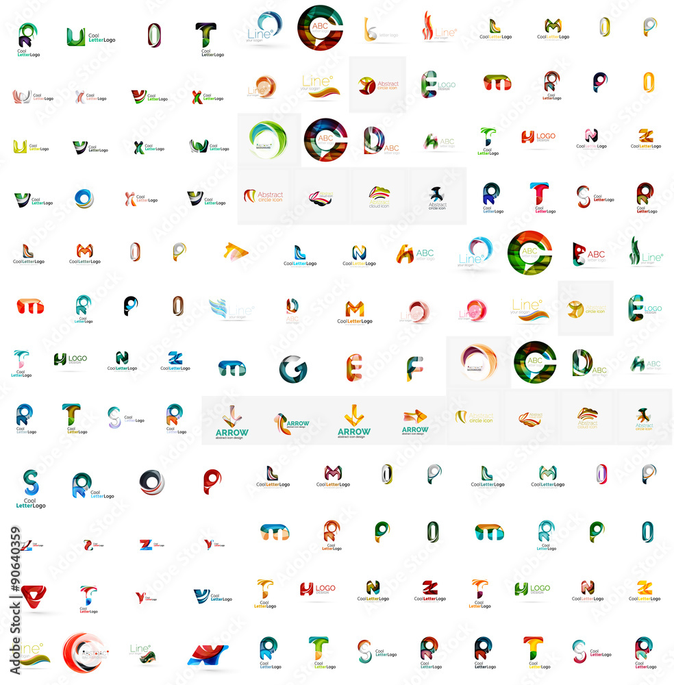 Mega set of letter logos Mega set of letter logos