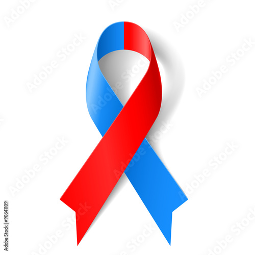 Red and blue ribbon photo