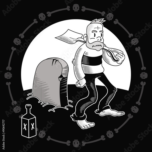 Photography gravedigger