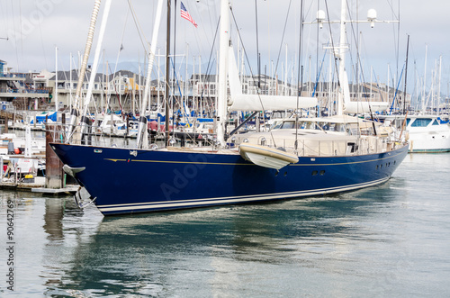 Boat in San Francisco Marina Bay