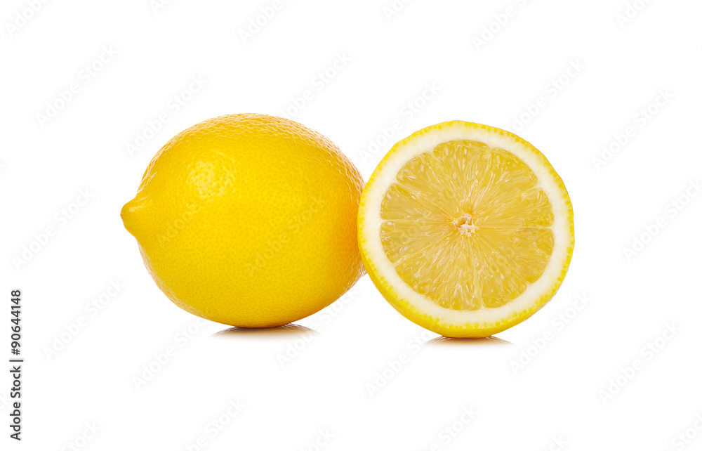 Fresh lemon isolated on white background Fresh lemon isolated on white background