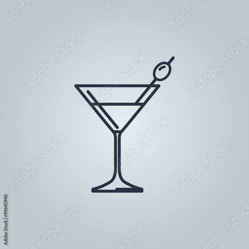 Linear icon of martini