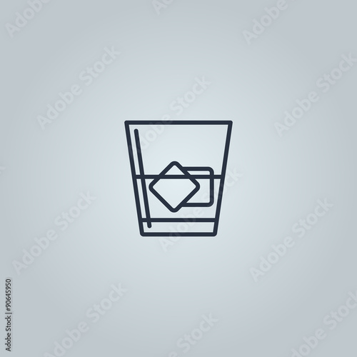 Linear icon of whiskey