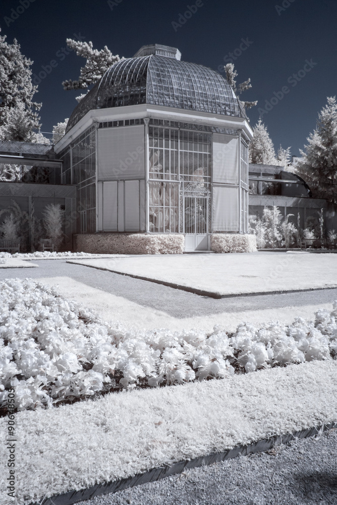 Albert Kahn garden in infrared