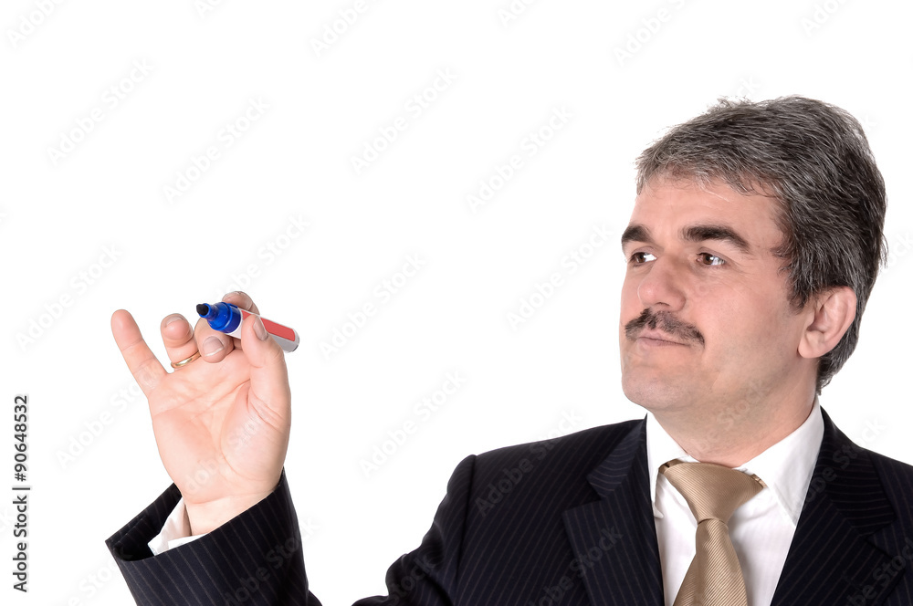 Geschäftsmann mit Stift Geschäftsmann mit Stift