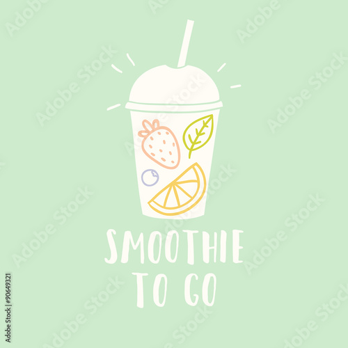 Smoothie cup to go. 