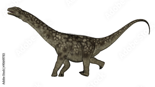 Argentinosaurus dinosaur running - 3D render
