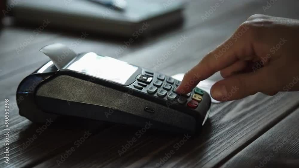 Payment with a credit card through terminal Payment with a credit card through terminal