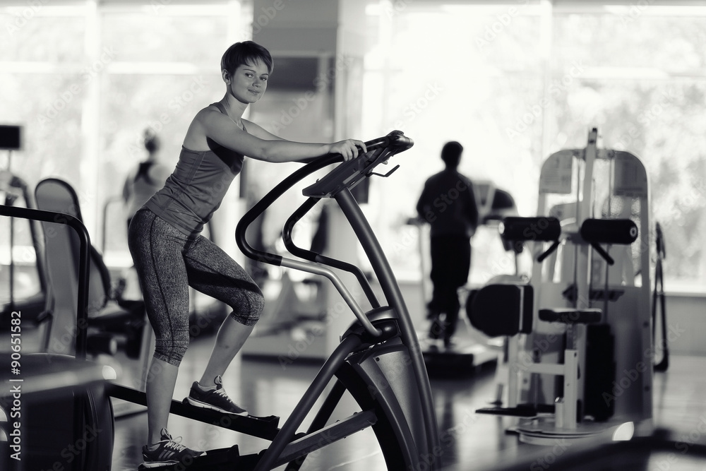 Black and white girl gym workout Black and white girl gym workout