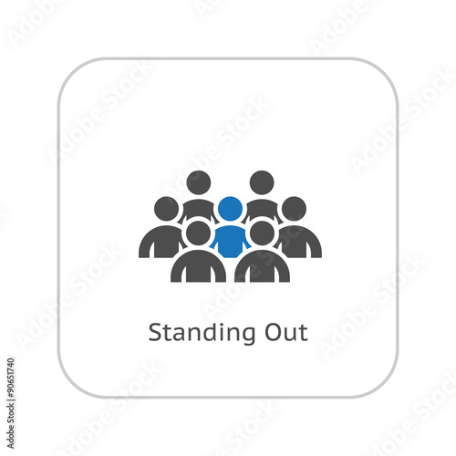 Standing Out Icon. Business Concept. Flat Design.