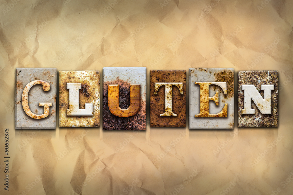 Naklejka premium Gluten Concept Rusted Metal Type