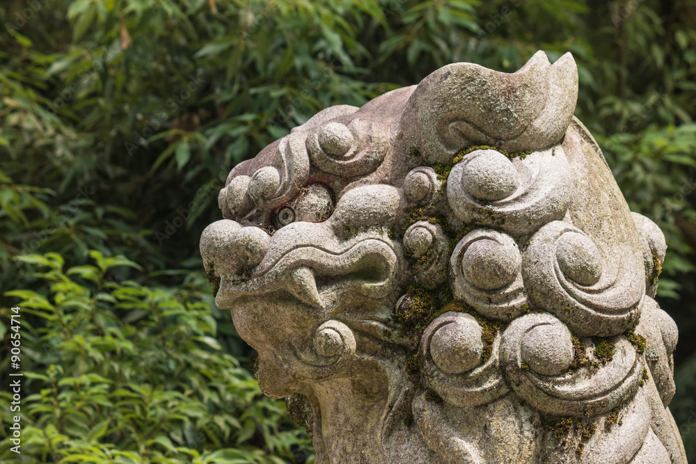 closeup of dragon statue