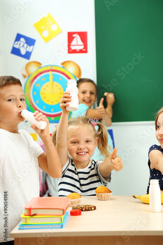 Cute children at lunch time...