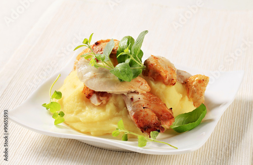 Chicken and mashed potato