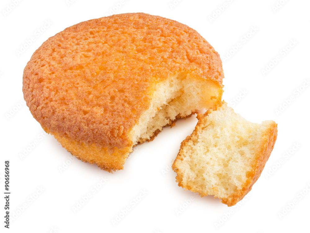 fresh bread on white background