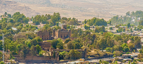 Fasilides castle in Gondar in Ethiopia photo