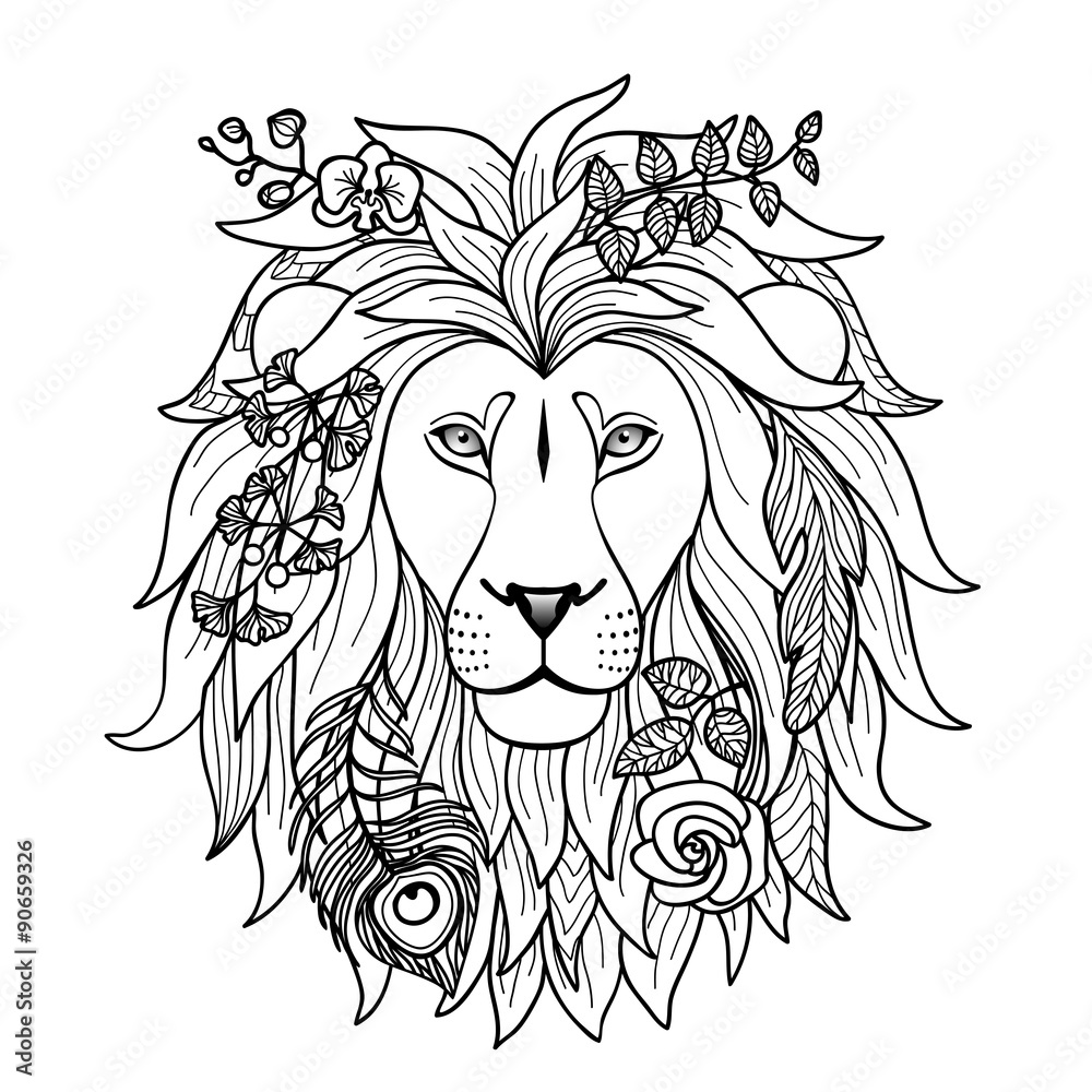 Free Images : lion, tribal, tattoo, head, icon, silhouette, animal, beast,  courage, danger, design, horoscope, king, nature, power, pride, style,  symbol, wild, wildlife, zodiac, zoo, face, line art, hair, black and white,