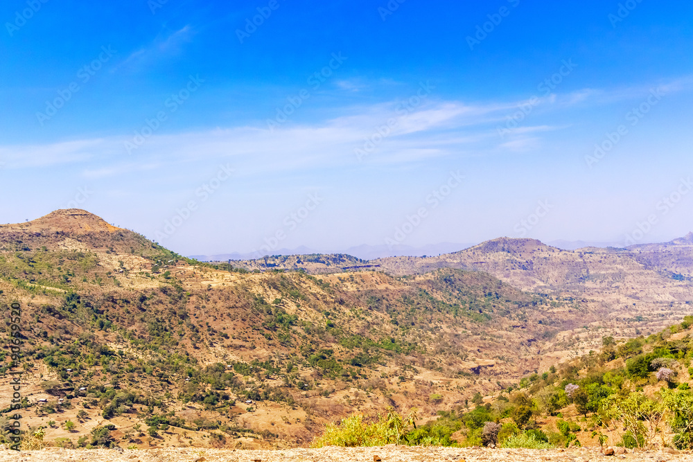 Mountain landscape in Ethiopia.