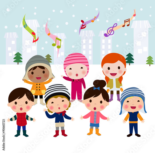 Group of kids singing